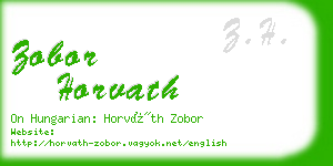 zobor horvath business card